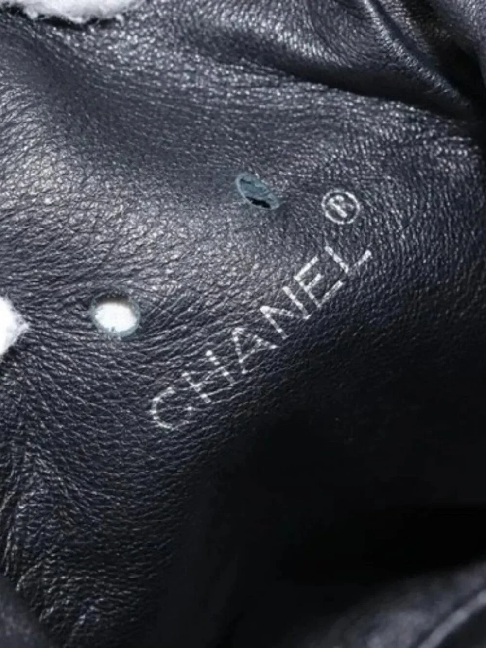 CHANEL Purse Pouch Lamb Skin Black CC Auth 164798